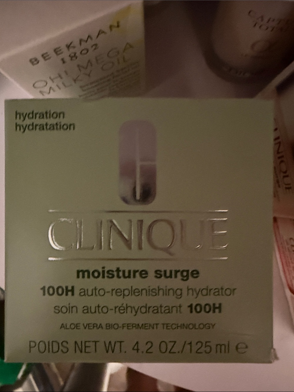 Clinique Moisture Surge Hydrator — Pale Green Jar Packaging